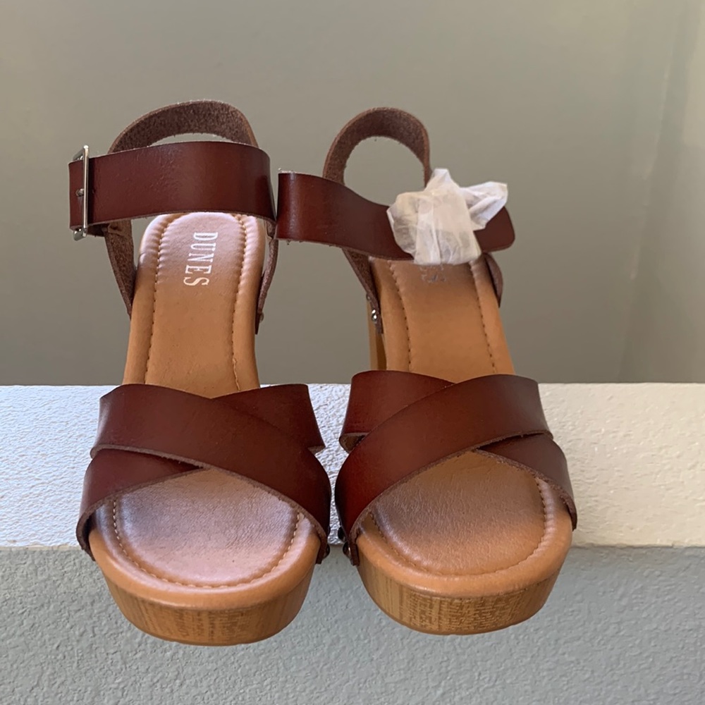 *NEW* Dune faux wood heels